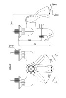 Смеситель для ванны с душем Cezares Lira LIRA-M-VDM1-01 хром Смеситель для ванны с душем Cezares Lira LIRA-M-VDM1-01 хром