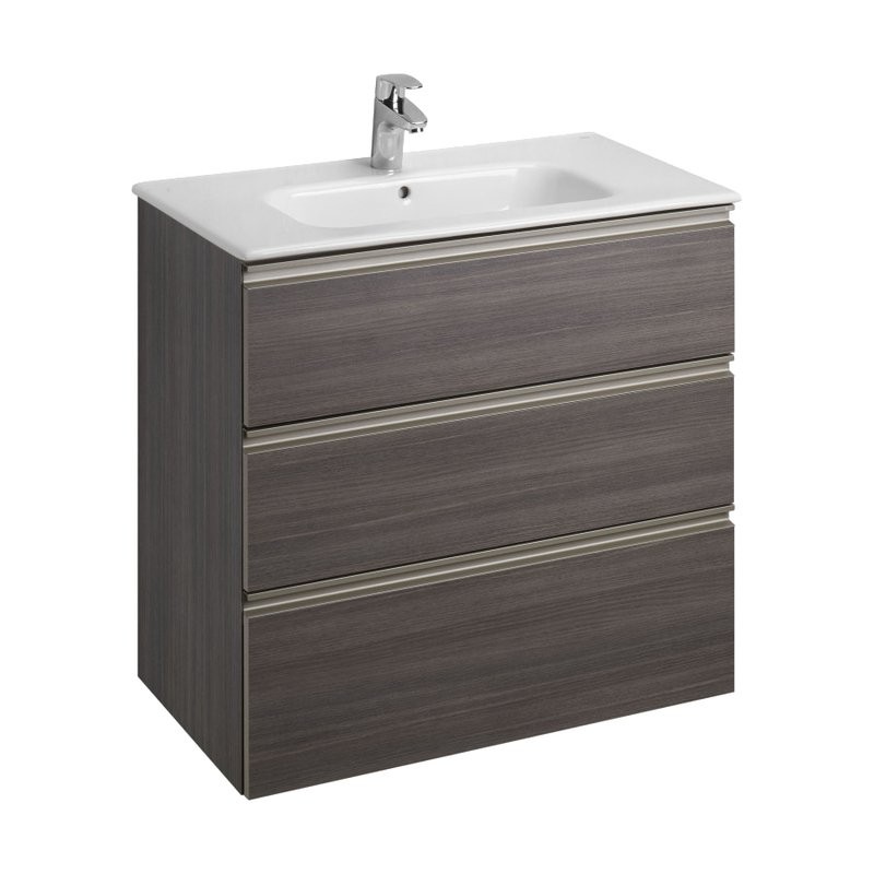 Тумба под раковину без столешницы Roca The Gap 80 3 ящика, городской дуб