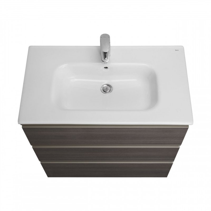 Тумба под раковину без столешницы Roca The Gap 80 3 ящика, городской дуб