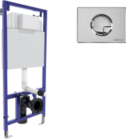 Система инсталляции для унитазов Berges Novum 040223 с кнопкой смыва, хром глянец