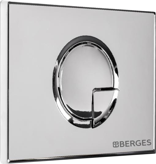 Система инсталляции для унитазов Berges Novum 040223 с кнопкой смыва, хром глянец