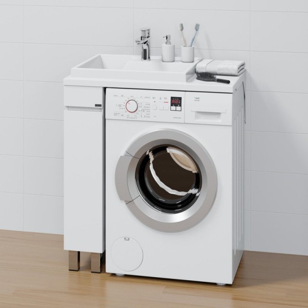 Тумба с раковиной СаНта Марс 19 L напольная, светлая