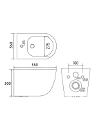 Биде подвесное CHARUS Skandenborg BD700-143W глянцевое белое