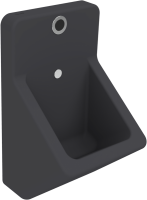 Писсуар подвесной Creavit TP640-00AM00E-0000 сенсорный, матовый антрацит, безободковый, со смывным механизмом