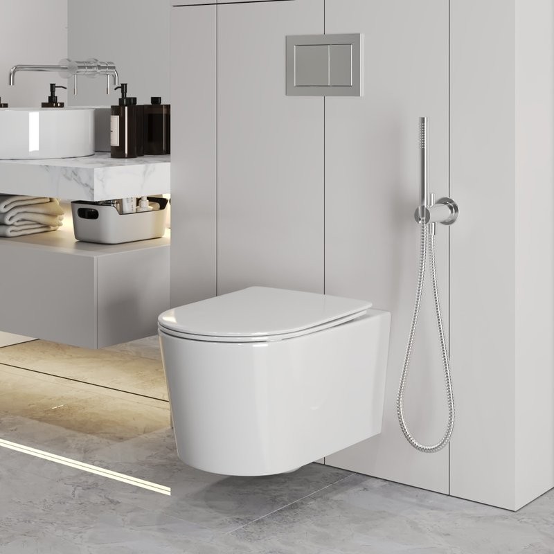 Унитаз подвесной Grossman GR-4499SQ с микролифтом, белый глянец