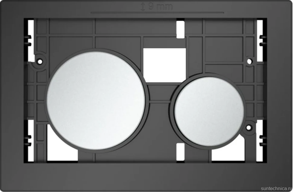 Кнопка смыва TECE Loop Modular 9240665 хром матовый, лицевая панель полированный сланец