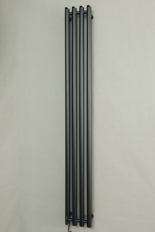 Полотенцесушитель электрический Сунержа Кантата 4.0 31-0886-1559 150x20 см, подключение слева, скрытое подключение слева, матовый черный, I-образный