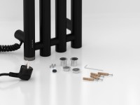 Полотенцесушитель электрический Сунержа Кантата 4.0 31-0886-1559 150x20 см, подключение слева, скрытое подключение слева, матовый черный, I-образный