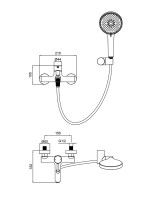 Смеситель для ванны с душем Wonzon & Woghand Solo WW-639032-1-BN брашированный никель