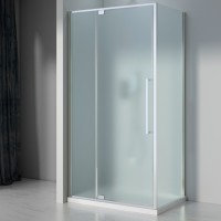 Душевой уголок Black&White Stellar Wind S812 CF 100х100, профиль хром, стекло матовое