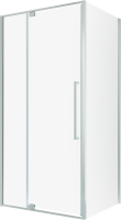 Душевой уголок Black&White Stellar Wind S812 CF 100х100, профиль хром, стекло матовое