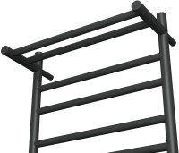 Полотенцесушитель электрический Bauedge Stil Shelf R 40х80, с полкой, матовый черный RAL9005