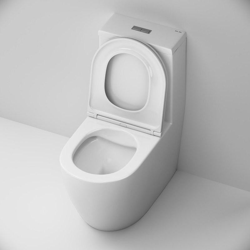 Унитаз-моноблок напольный AM.PM Func C8F8900SC безободковый, с микролифтом, глянцевый белый