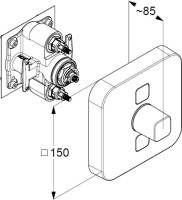 Термостатический смеситель встраиваемый Kludi Push 387110538