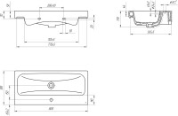 Тумба с раковиной Aqwella Smart 80 дуб балтийский Тумба с раковиной Aqwella Smart 80 дуб балтийский