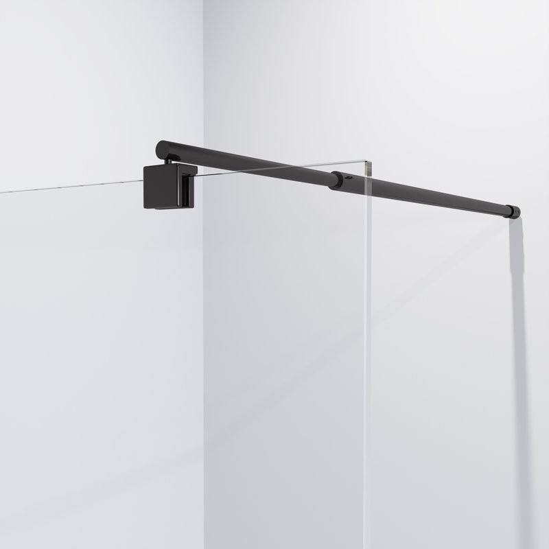 Душевая перегородка Niagara Eco NG-551-80 BLACK 80х190, профиль черный, стекло прозрачное