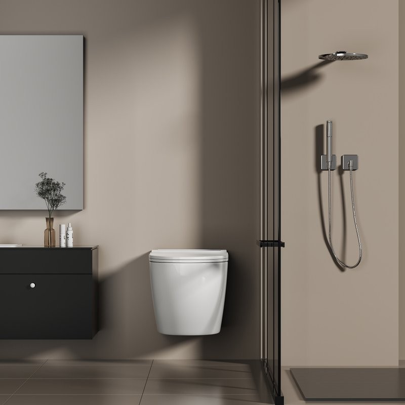 Унитаз подвесной Abber Bequem AC1126P с микролифтом, белый