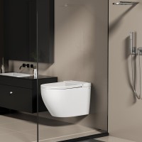 Унитаз подвесной Abber Bequem AC1126P с микролифтом, белый