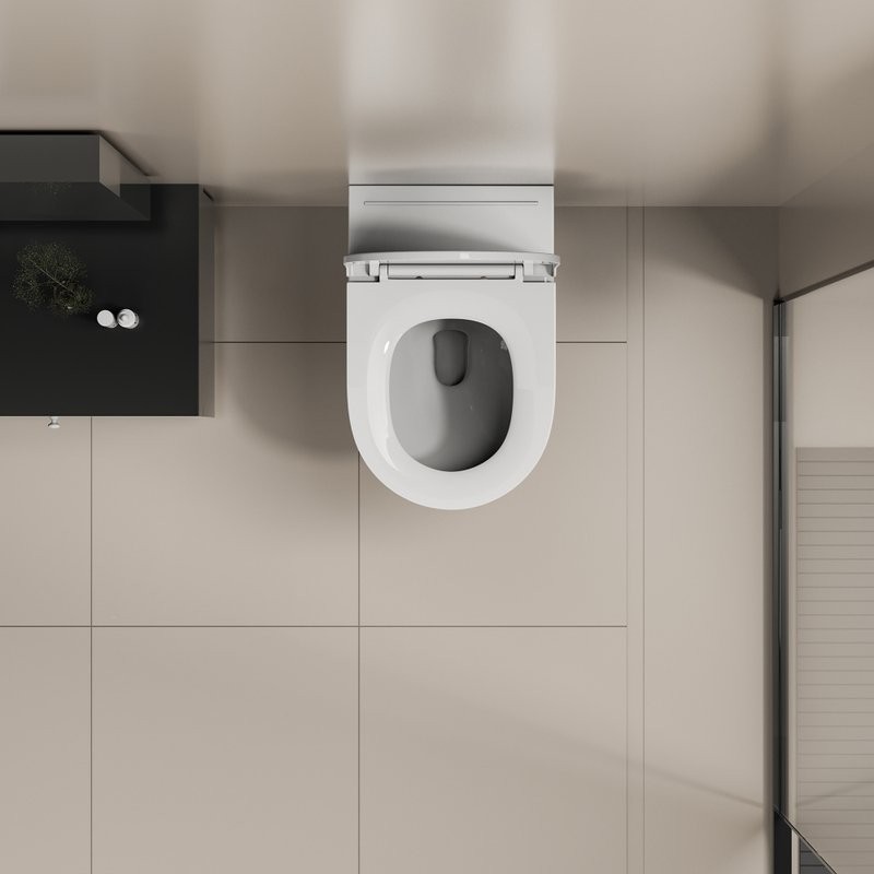 Унитаз подвесной Abber Bequem AC1126P с микролифтом, белый