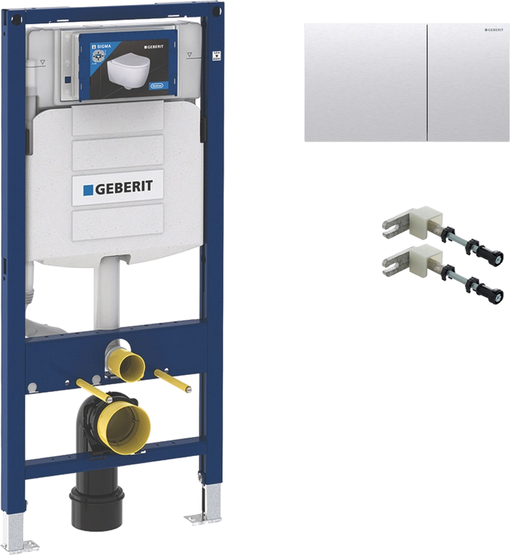 Система инсталляции для унитазов Geberit Duofix UP 320 111.300.00.5 кнопка матовая нержавеющая сталь