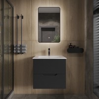 Мебель для ванной комнаты Orange Line 60 черная матовая