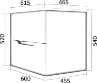 Мебель для ванной комнаты Orange Line 60 черная матовая