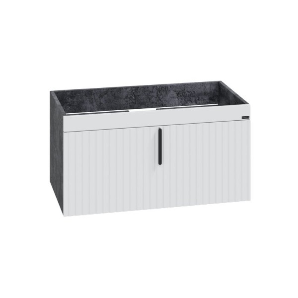 Тумба под раковину СаНта Юпитер 80 подвесная, 2 ящика, темная