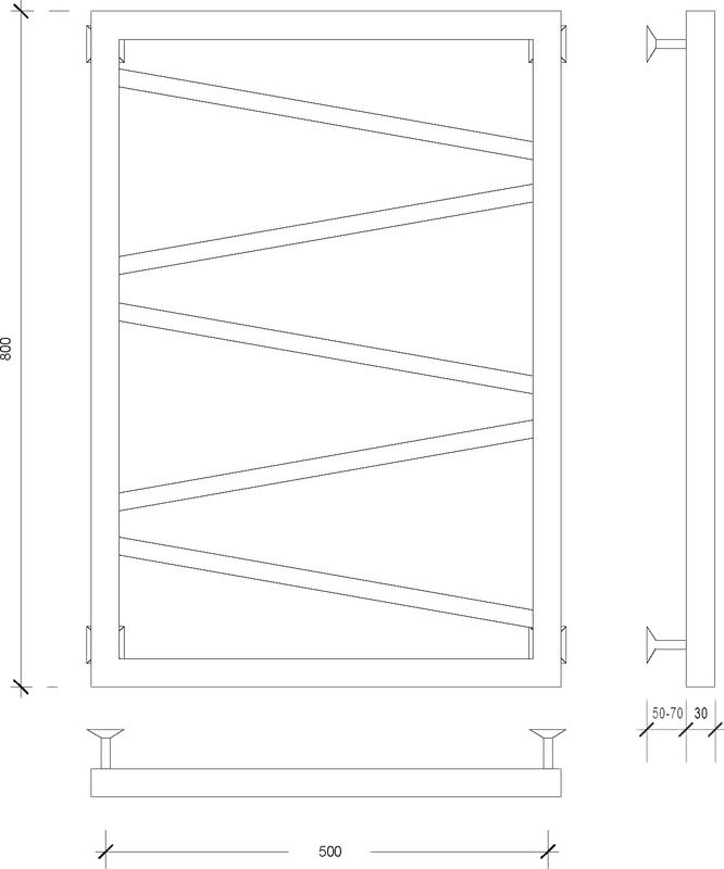Полотенцесушитель водяной Secado Мирано 4603777441395 85x55 см, матовый черный, лесенка