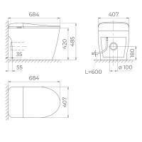 Умный унитаз напольный RGW SW-32
