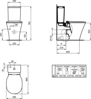 Унитаз-компакт напольный Ideal Standard Connect Air AquaBlade E013701 с микролифтом Унитаз-компакт напольный Ideal Standard Connect Air AquaBlade E013701 с микролифтом