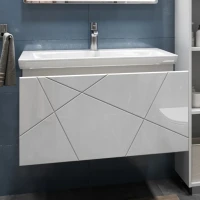 Тумба с раковиной Vigo Geometry 80 подвесная, белая, раковина Como 70