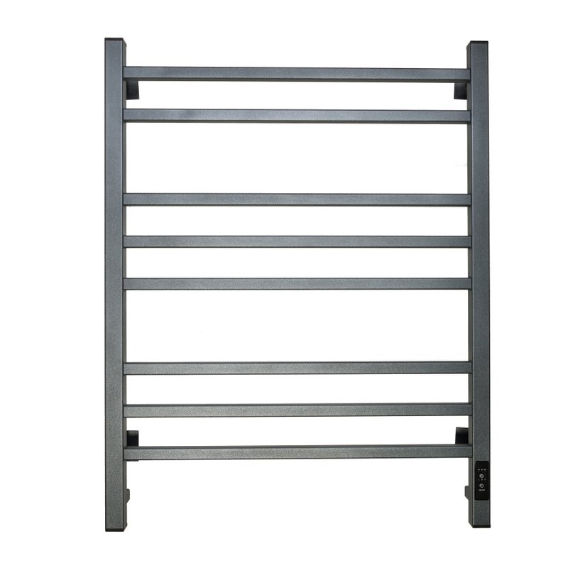 Полотенцесушитель электрический Comfysan Verona-K EC-8 80x45 см, подключение справа, слева, скрытое подключение справа, оружейная сталь, лесенка, из стали