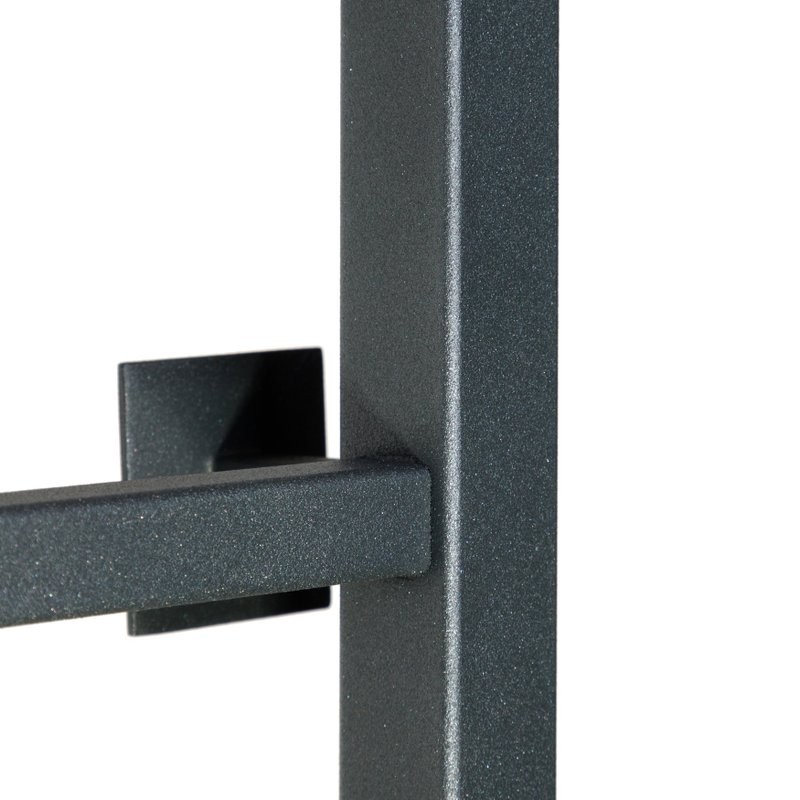 Полотенцесушитель электрический Comfysan Verona-K EC-8 80x45 см, подключение справа, слева, скрытое подключение справа, оружейная сталь, лесенка, из стали