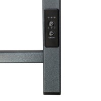 Полотенцесушитель электрический Comfysan Verona-K EC-8 80x45 см, подключение справа, слева, скрытое подключение справа, оружейная сталь, лесенка, из стали