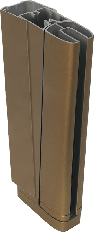 Шторка на ванну Kubele DE020 DE020P601-MAT-BR- 85х150 150х85, профиль бронза светлая, стекло матовое
