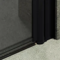 Душевая дверь в нишу Maybahglass MGD-429-6 120 см, профиль матовый черный, стекло графит матовый