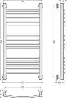 Полотенцесушитель водяной Сунержа Богема + 80x40, сатин, дуга Полотенцесушитель водяной Сунержа Богема + 80x40, сатин, дуга