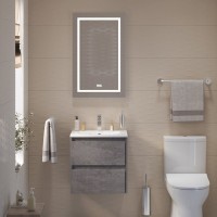 Тумба с раковиной BelBagno Kraft 39 50 cemento grigio, раковина BB-8099-3-50