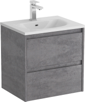 Тумба с раковиной BelBagno Kraft 39 50 cemento grigio, раковина BB-8099-3-50
