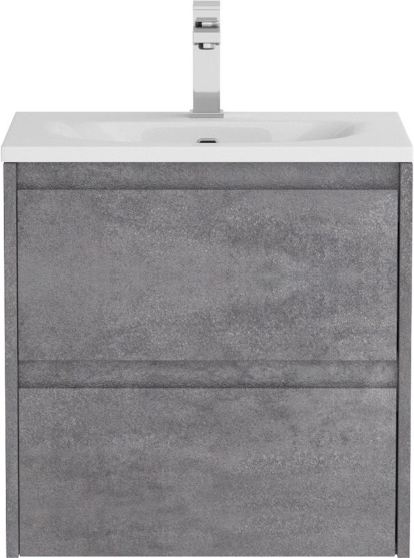Тумба с раковиной BelBagno Kraft 39 50 cemento grigio, раковина BB-8099-3-50