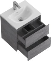 Тумба с раковиной BelBagno Kraft 39 50 cemento grigio, раковина BB-8099-3-50