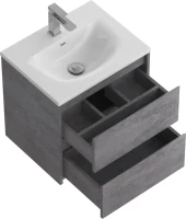 Тумба с раковиной BelBagno Kraft 39 50 cemento grigio, раковина BB-8099-3-50