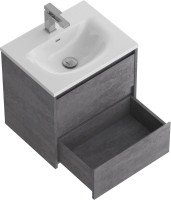 Тумба с раковиной BelBagno Kraft 39 50 cemento grigio, раковина BB-8099-3-50