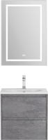Тумба с раковиной BelBagno Kraft 39 50 cemento grigio, раковина BB-8099-3-50