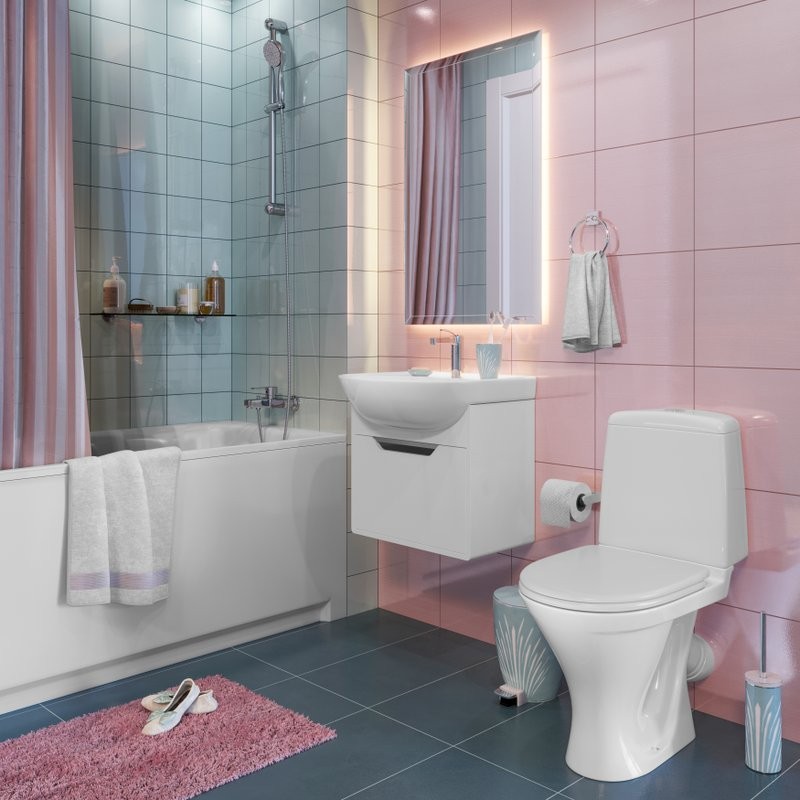 Унитаз-компакт напольный Sanita Аттика стандарт глянцевый белый