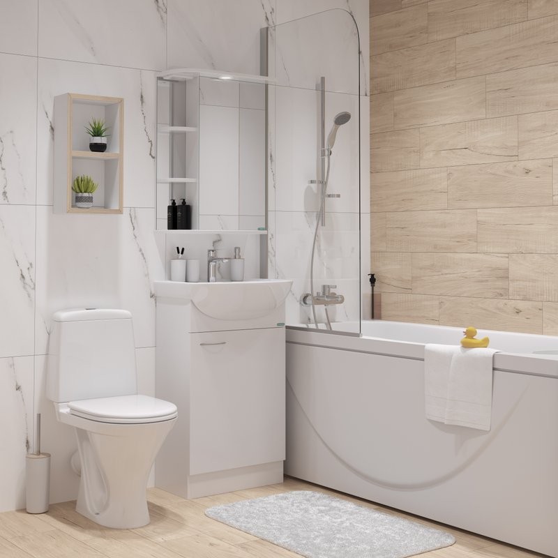 Унитаз-компакт напольный Sanita Аттика стандарт глянцевый белый