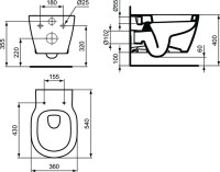 Унитаз подвесной Ideal Standard Connect E822301 безободковый