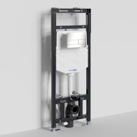 Система инсталляции для унитазов Wasserkraft Alme 15TLT.010.ME.BN04 с кнопкой смыва никель