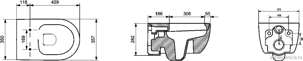 Унитаз подвесной BOCCHI V-Tondo 1416-006-0129 с сиденьем A0302-006