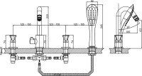 Смеситель на борт ванны D&K Hessen Grimm DA1384901